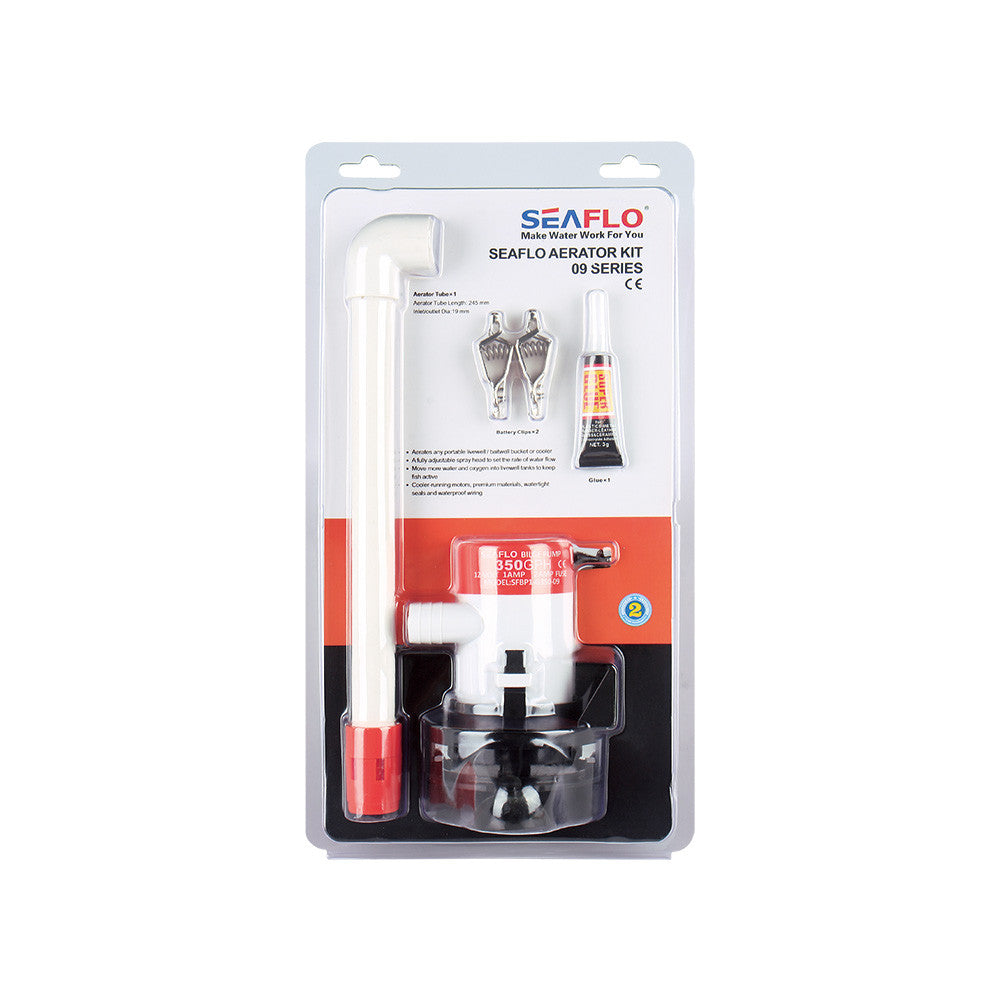 SEAFLO SFBP1-G350-09 12V 350 GPH portable aerator kit