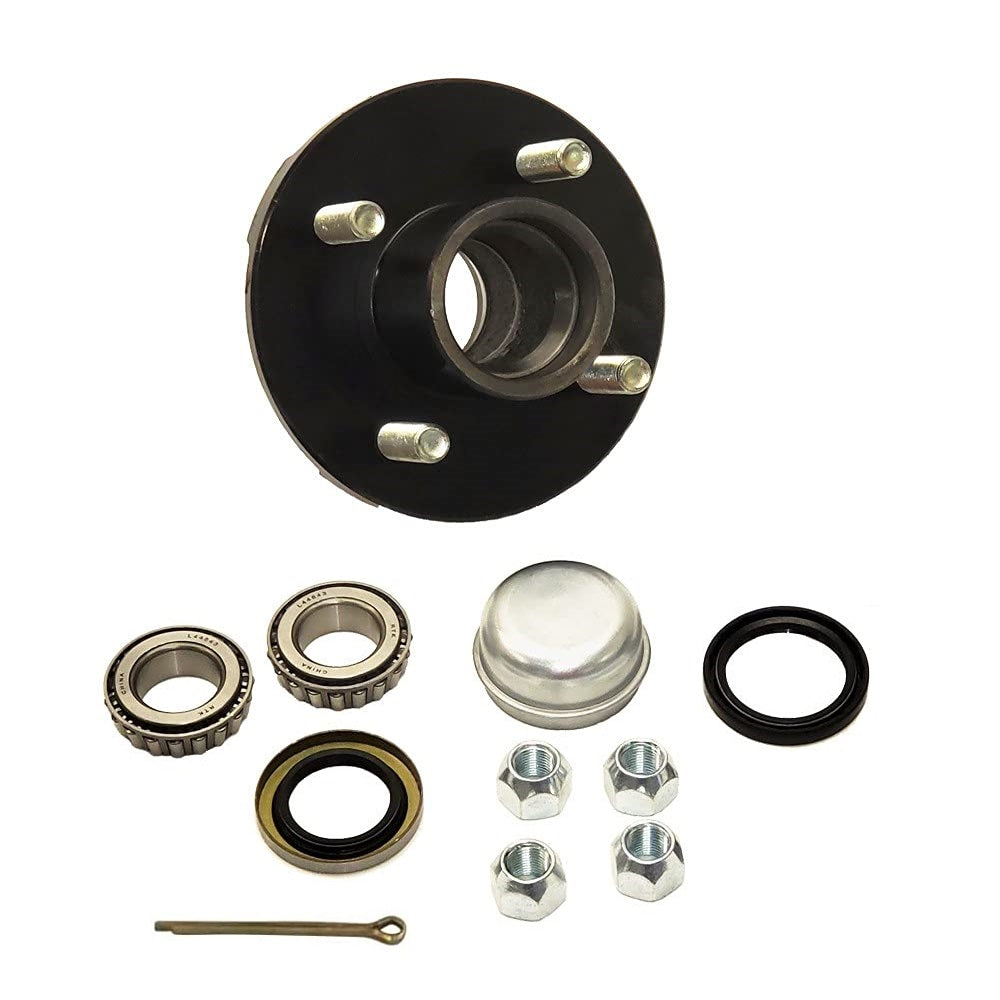 Seamode HK3 4-bolt trailer hub kit with bearings, seal, dust cap and lug nuts