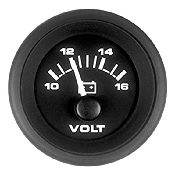 Sierra 62730P Premier Pro 12V marine voltmeter, black dial