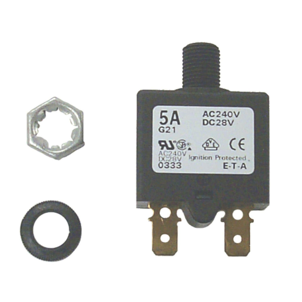 Sierra CB41200 5A Push-Button Resettable Marine Circuit Breaker