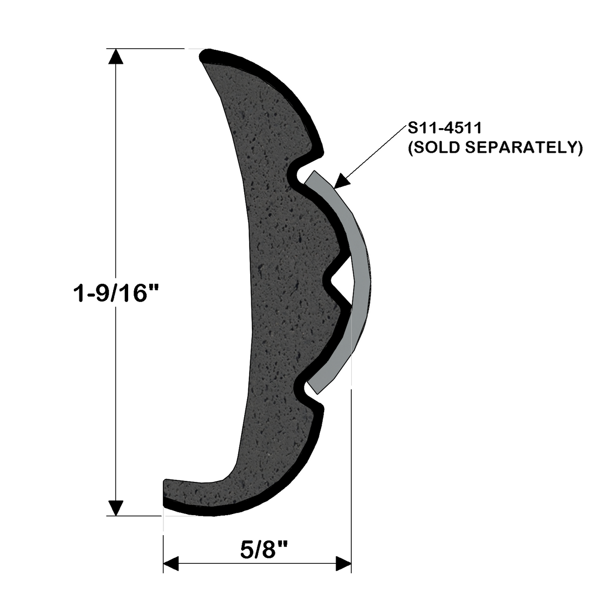 TACO Marine V21-9866WHC20D Frosty White Rigid Vinyl Rub Rail – 20 ft