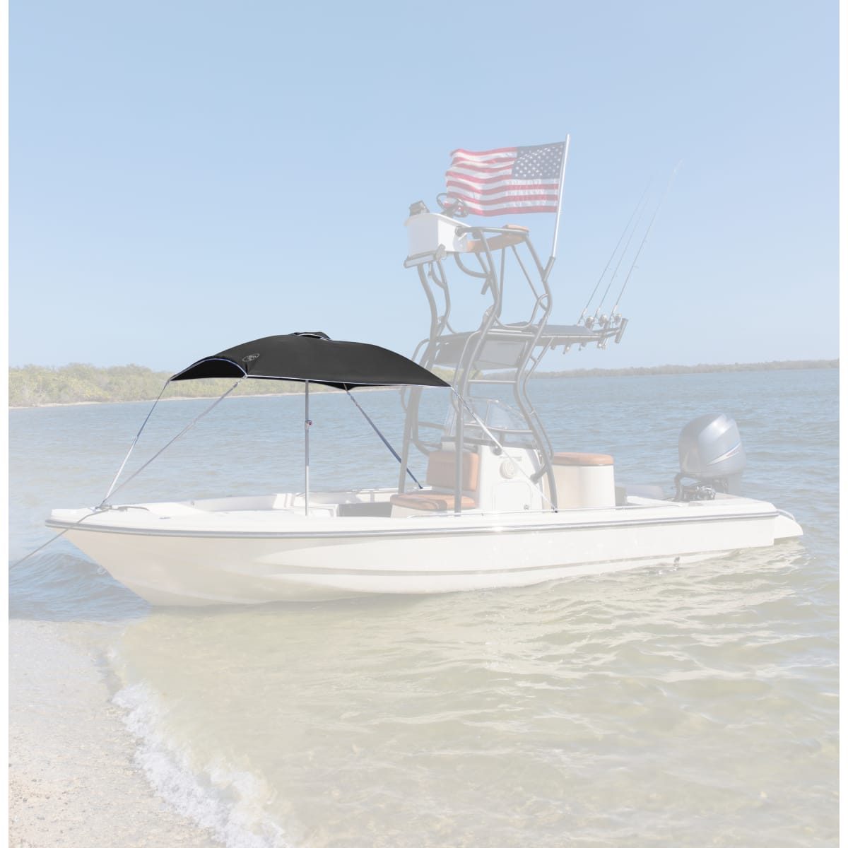 Taylor Made 22049 AnchorShade III 6 x 6 ft Boat Shade, Black