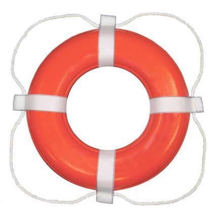 Taylor Made 364 orange 24-inch vinyl-coated foam ring buoy