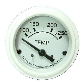 Utrema UT85022W Marine Water Temperature Gauge – White, 100–250°F