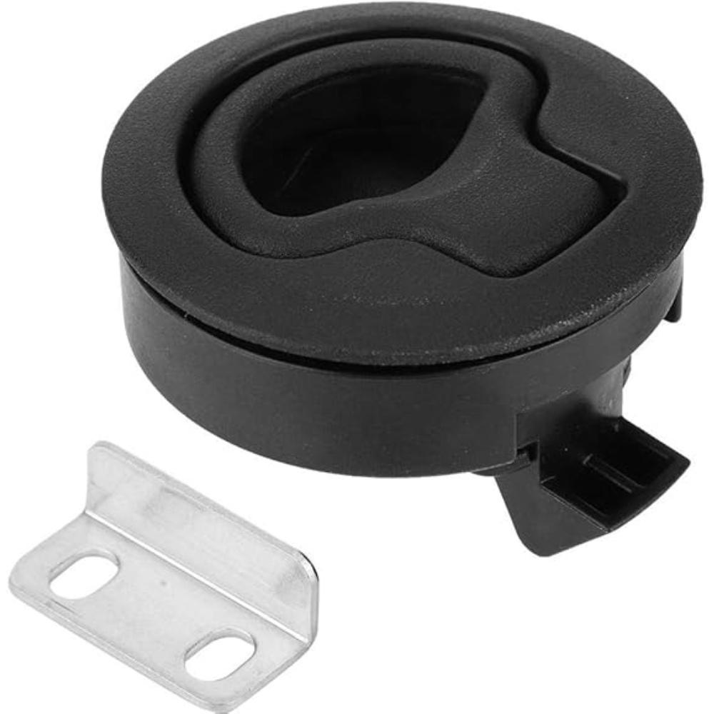 Black Plastic Flush Latc