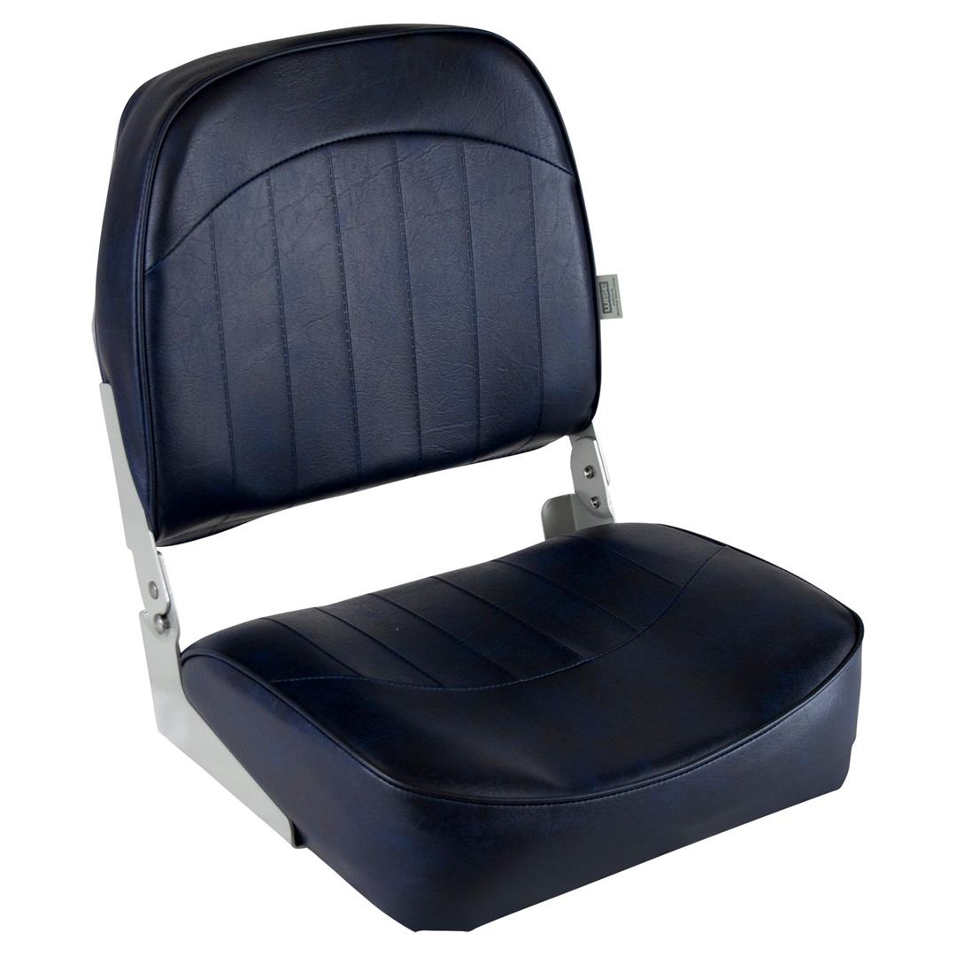 Wise 8WD734PLS-711 Economy Low-Back Folding Boat Seat, Navy