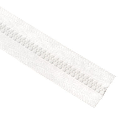 YKK VISLON number 10 molded-tooth marine zipper in white